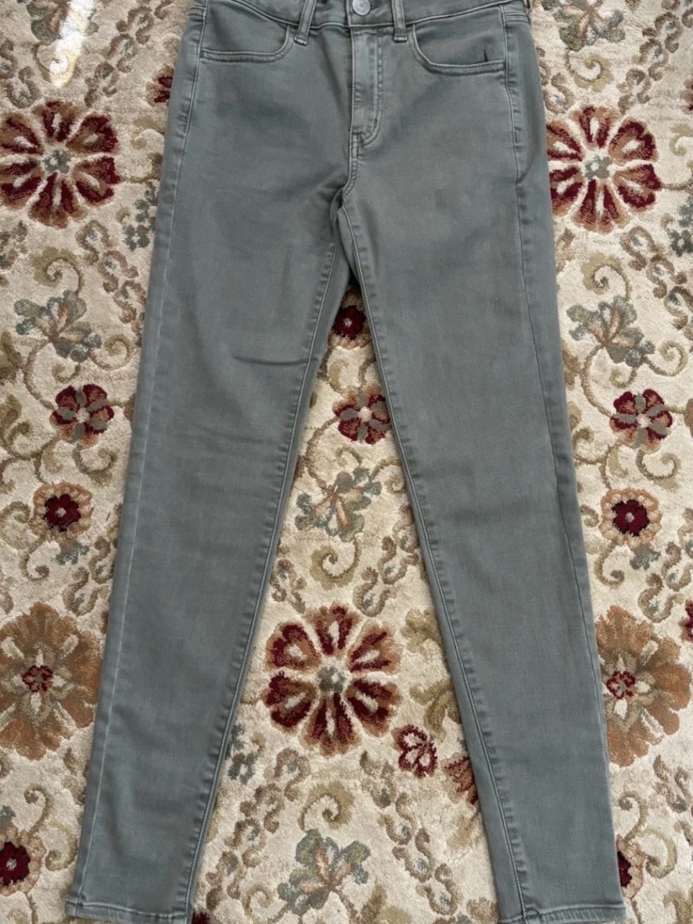 American Eagle Hi-Rise Green Jeggings Skinny Leg Women's Size 4 NEW with Tags